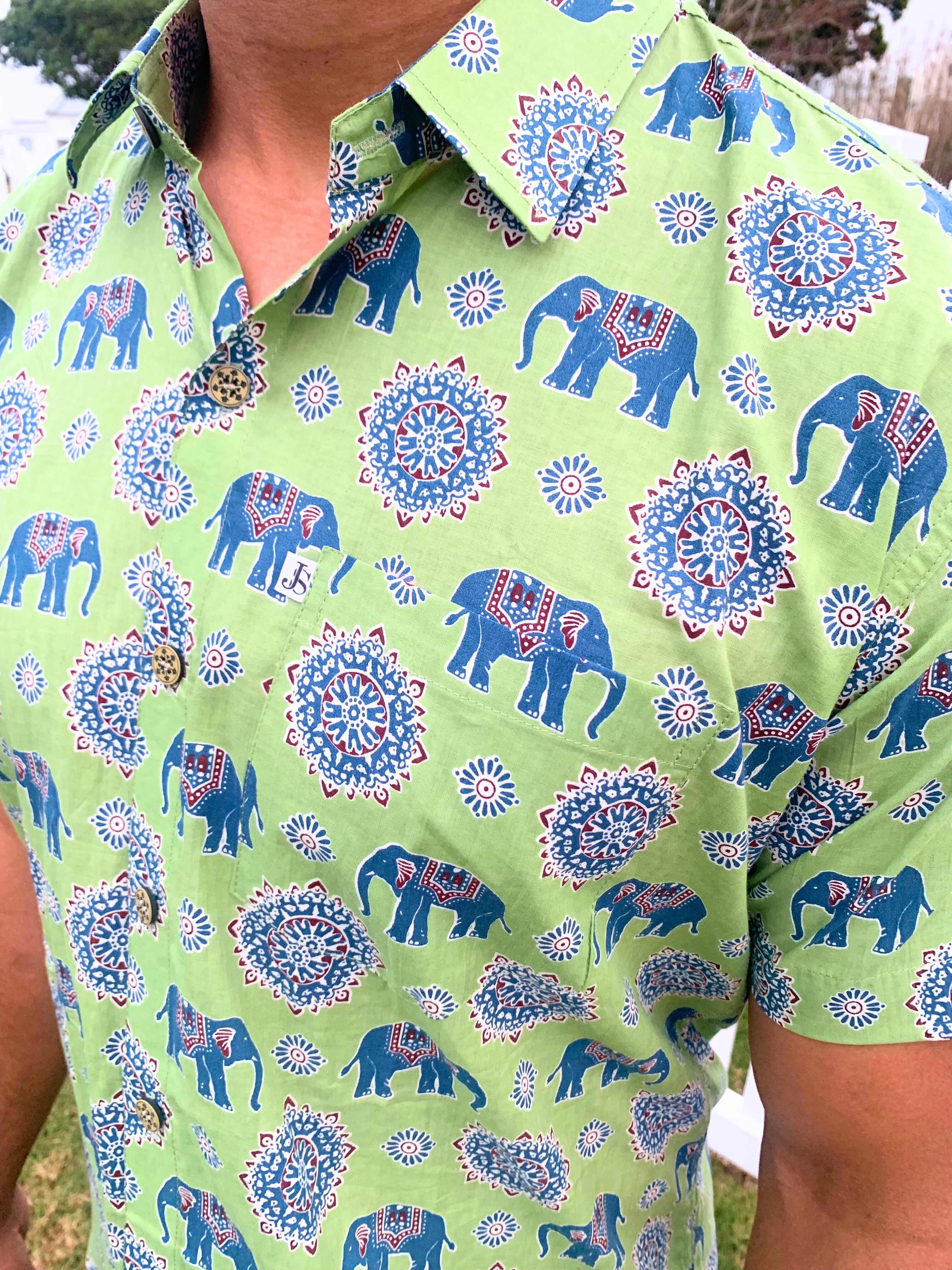 Green Elephant Men's Shirt