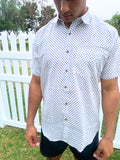 Men's Shirt - Navy & Cream